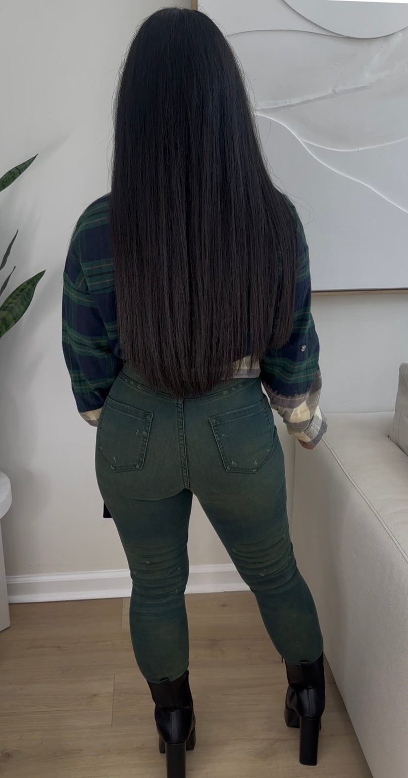 MIXED GREENS DENIM