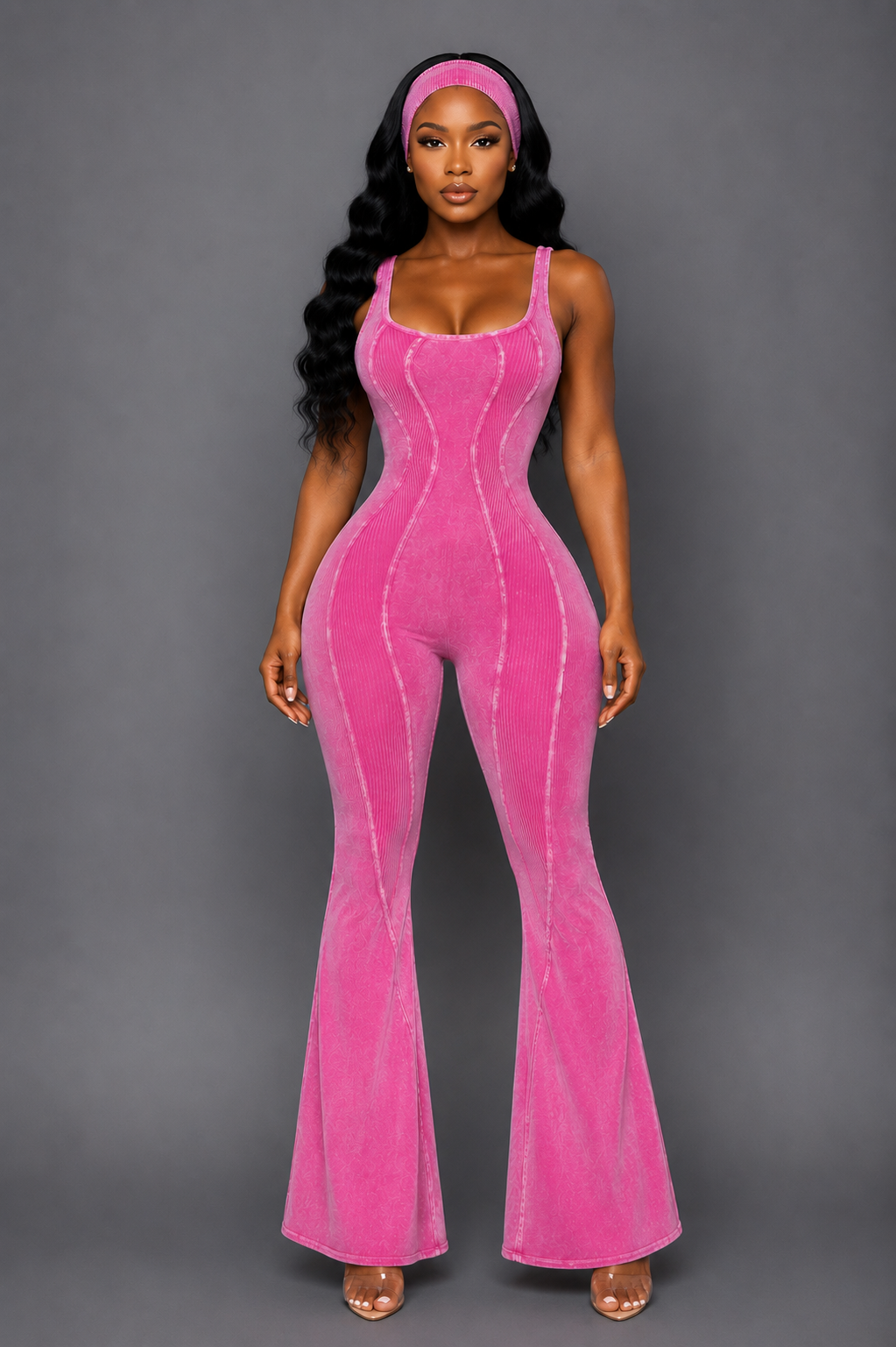 SLATE JUMPSUIT | PINK