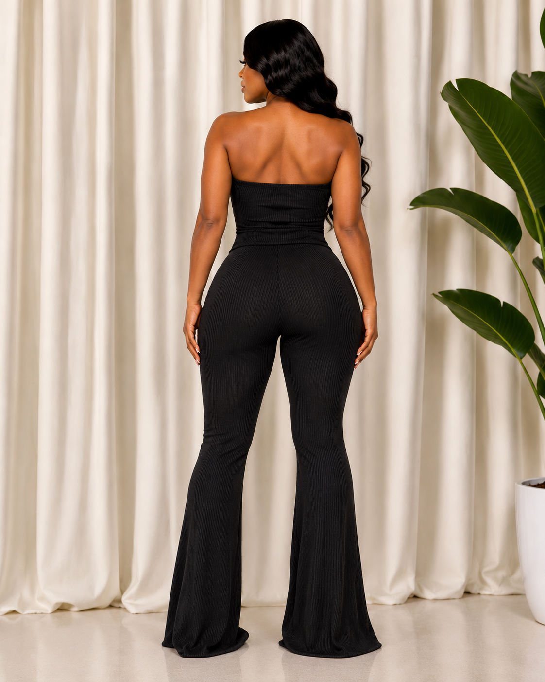 TIMELESS RIBBED SET | BLACK