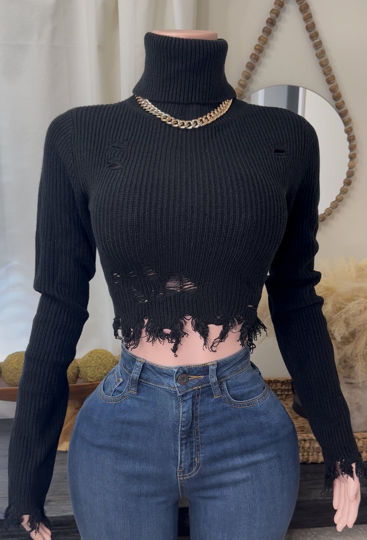 SHAY DISTRESSED SWEATER