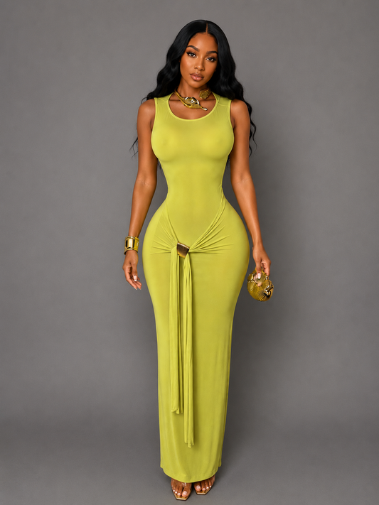 GODDESS GREEN MAXI DRESS