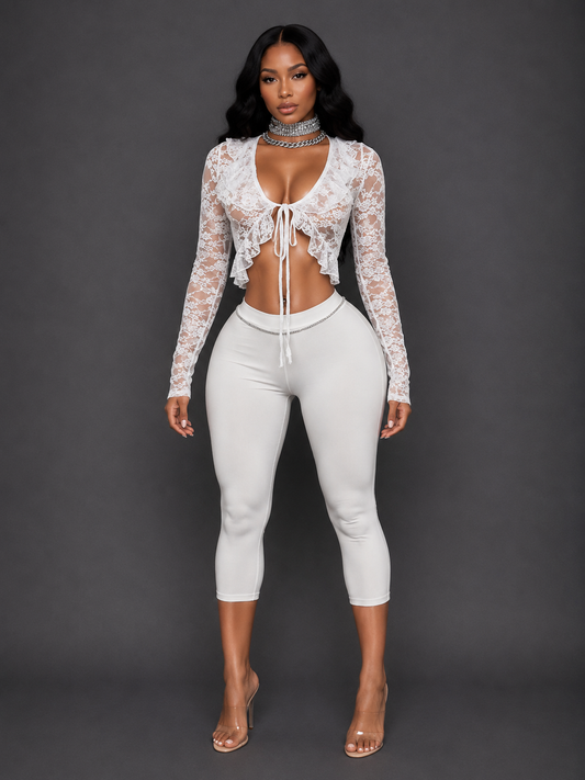 LACED CAPRI SET