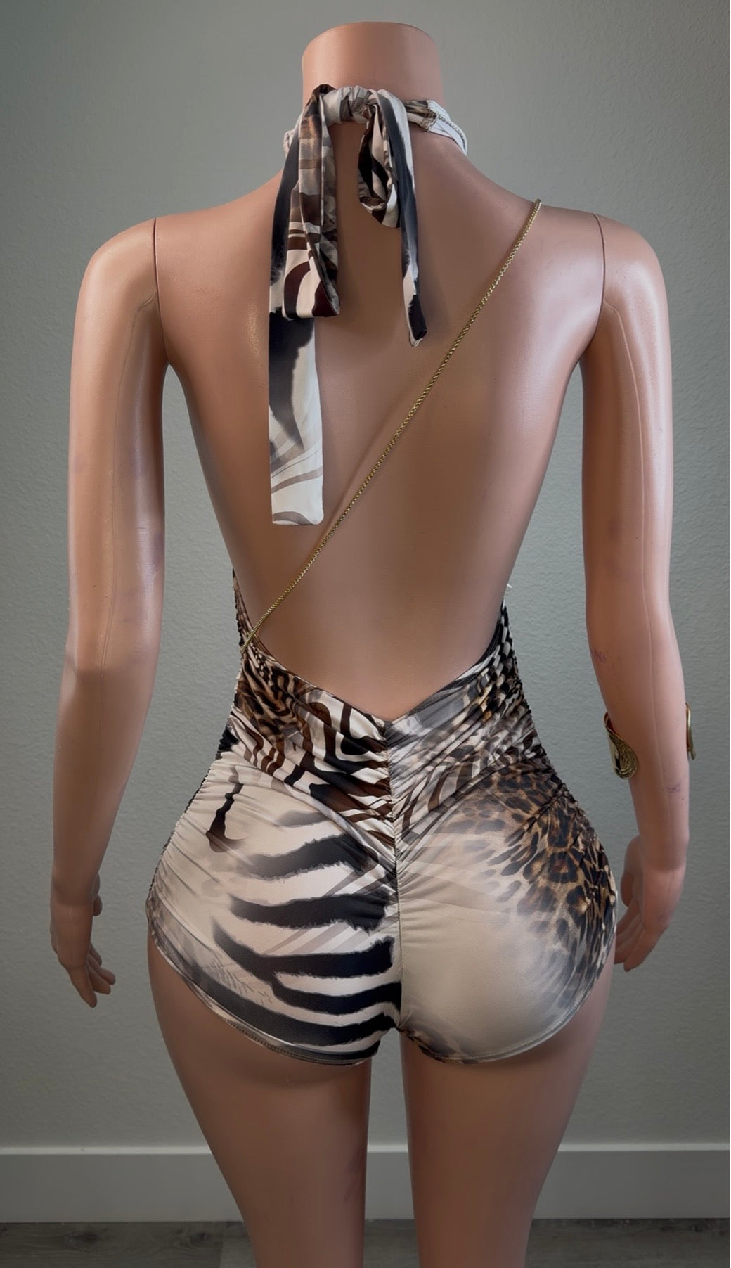ZE PRINT HALTER ROMPER
