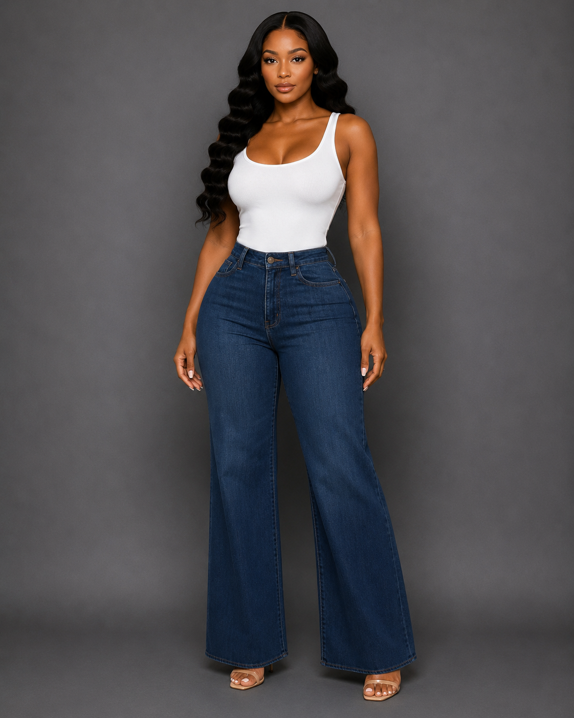 SHEILA HIGH WAIST WIDE LEG DENIM