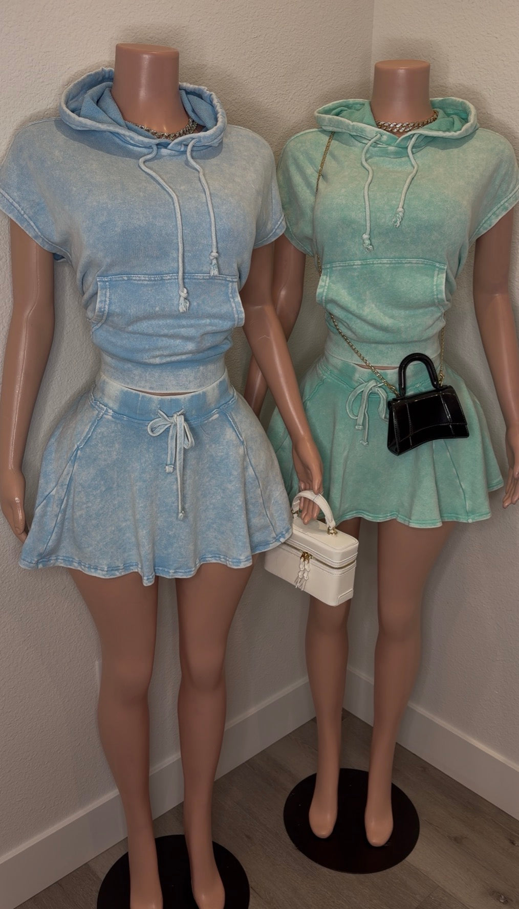 PEYTON ACID SKIRT SET | 2 COLORS