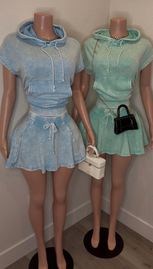 PEYTON ACID SKIRT SET | 2 COLORS
