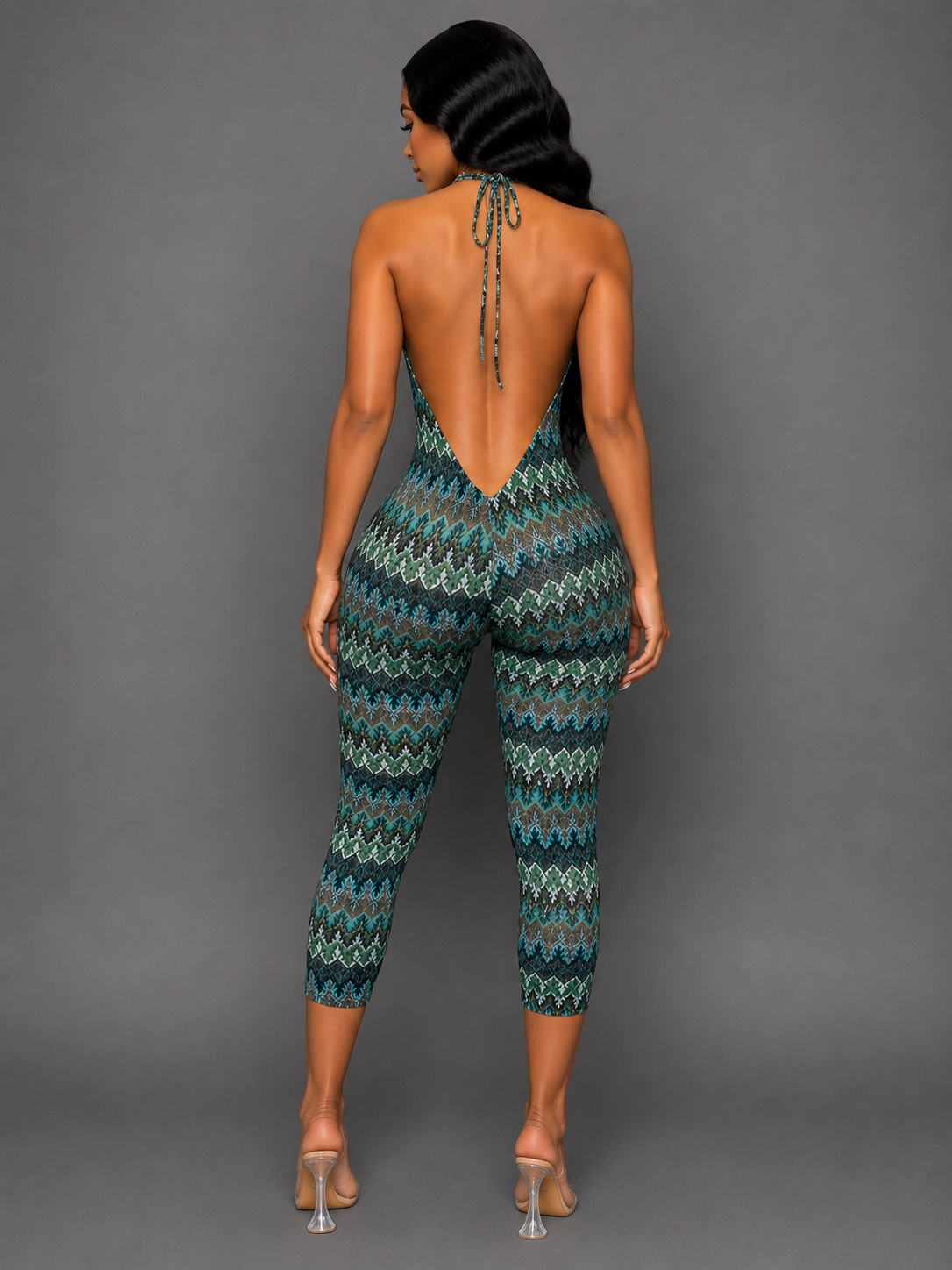 HOURGLASS PRINT JUMPSUIT