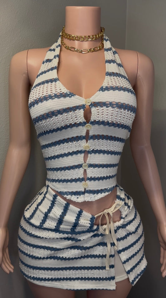 BOHO KNIT SKIRT SET