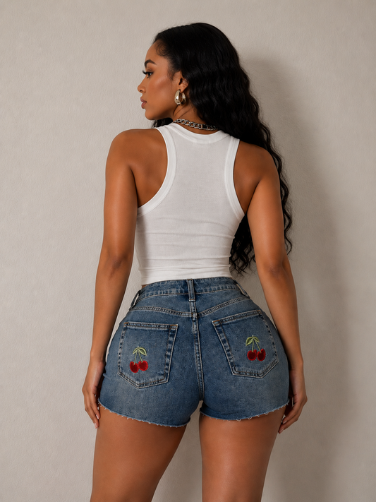 CHERRY SHORT SET