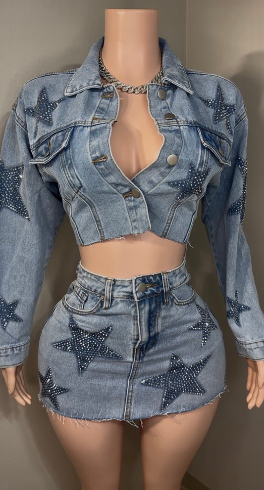 STAR GAZING DENIM SET