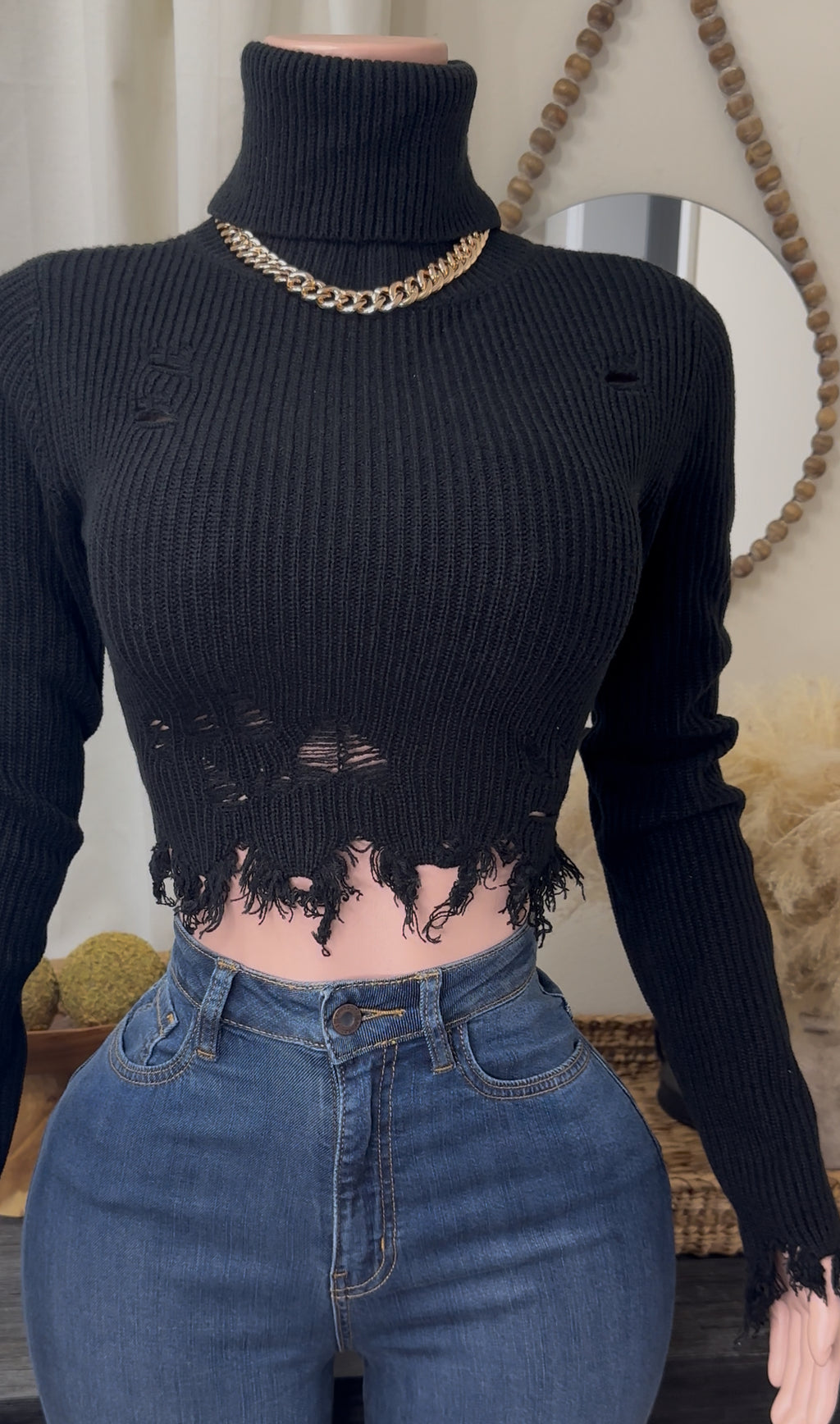 SHAY DISTRESSED SWEATER