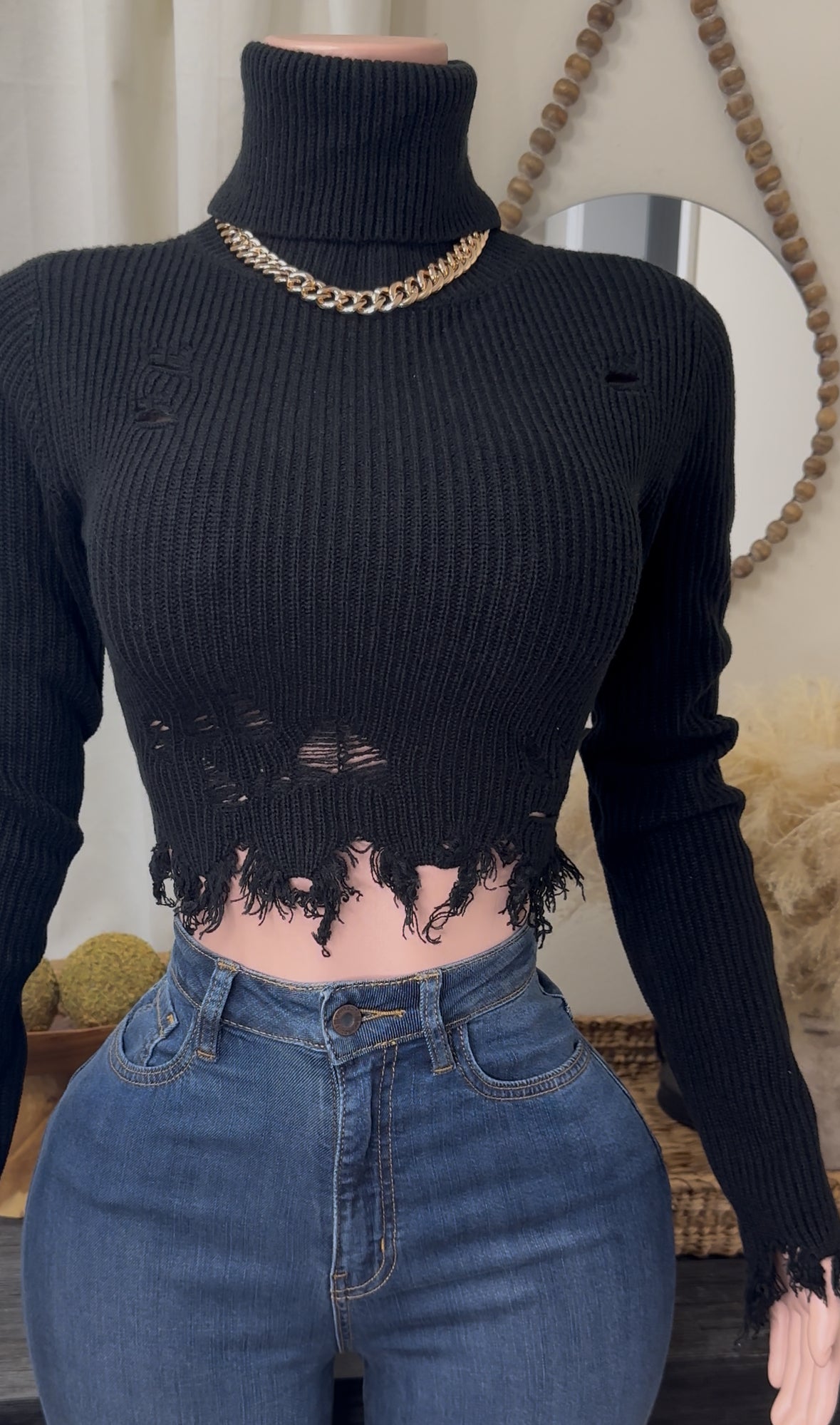 SHAY DISTRESSED SWEATER